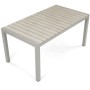Zahradní stůl 162x90cm, hliník, polywood, béžová, AZT-S1514 CRM
