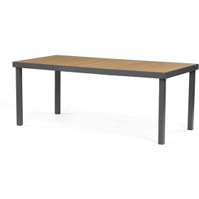 Zahradní stůl 190x90cm, hliník, polywood, šedá, AZT-W1408 GREY