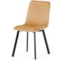 Jídelní židle, žlutá, sametová látka, DCL-973 YEL4