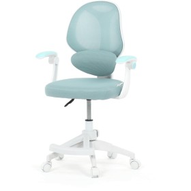 Dětská židle, výškově nastavitelná, modrá síťovina, KA-W8008 BLUE