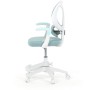 Dětská židle, výškově nastavitelná, modrá síťovina, KA-W8008 BLUE