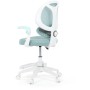 Dětská židle, výškově nastavitelná, modrá síťovina, KA-W8008 BLUE