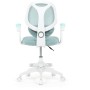 Dětská židle, výškově nastavitelná, modrá síťovina, KA-W8008 BLUE