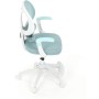 Dětská židle, výškově nastavitelná, modrá síťovina, KA-W8008 BLUE