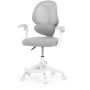 Dětská židle, výškově nastavitelná, šedá síťovina, KA-W8008 GREY