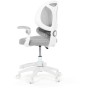 Dětská židle, výškově nastavitelná, šedá síťovina, KA-W8008 GREY