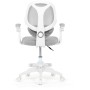 Dětská židle, výškově nastavitelná, šedá síťovina, KA-W8008 GREY