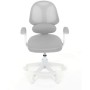 Dětská židle, výškově nastavitelná, šedá síťovina, KA-W8008 GREY