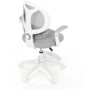 Dětská židle, výškově nastavitelná, šedá síťovina, KA-W8008 GREY