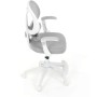 Dětská židle, výškově nastavitelná, šedá síťovina, KA-W8008 GREY