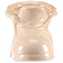 Bota keramická - květinový obal, barva krémová