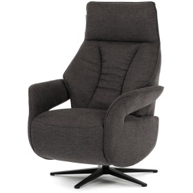Relaxační křeslo, elektrické zabudované ovládání, hnědá, látka, TV-B3973 BR2