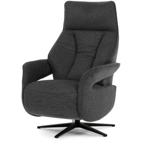 Relaxační křeslo, elektrické zabudované ovládání, šedá, látka, TV-B3973 GREY2