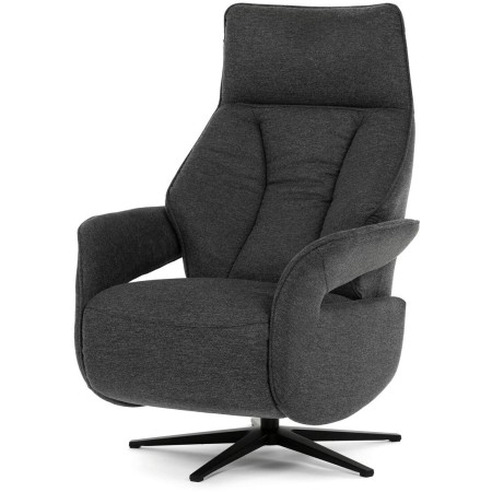 Relaxační křeslo, elektrické zabudované ovládání, šedá, látka, TV-B3973 GREY2