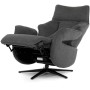 Relaxační křeslo, elektrické zabudované ovládání, šedá, látka, TV-B3973 GREY2
