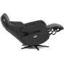 Relaxační křeslo, elektrické zabudované ovládání, šedá, látka, TV-B3973 GREY2