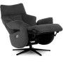 Relaxační křeslo, elektrické zabudované ovládání, šedá, látka, TV-B3973 GREY2