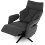 Relaxační křeslo, elektrické zabudované ovládání, šedá, látka, TV-B3973 GREY2