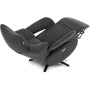 Relaxační křeslo, elektrické zabudované ovládání, šedá, látka, TV-B3973 GREY2