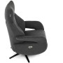 Relaxační křeslo, elektrické zabudované ovládání, šedá, látka, TV-B3973 GREY2