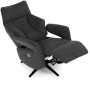 Relaxační křeslo, elektrické zabudované ovládání, šedá, látka, TV-B3973 GREY2