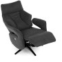 Relaxační křeslo, elektrické zabudované ovládání, šedá, látka, TV-B3973 GREY2