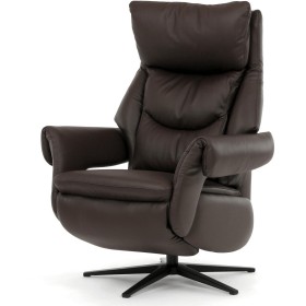 Relaxační křeslo, elektrické zabudované ovládání, hnědá, kůže, TV-B3980 BR3