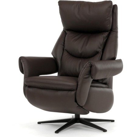 Relaxační křeslo, elektrické zabudované ovládání, hnědá, kůže, TV-B3980 BR3