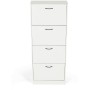Botník, mdf, bílá, ABO-G1018 WT