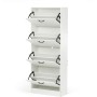Botník, mdf, bílá, ABO-G1018 WT