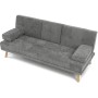 Trojmístná rozkládací pohovka, šedá, látka, ASB-C3034 GREY2