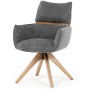 Jídelní židle, šedá, látka, DCH-D1348 GREY2