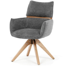 Jídelní židle, šedá, látka, DCH-D1348 GREY2