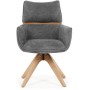 Jídelní židle, šedá, látka, DCH-D1348 GREY2