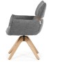 Jídelní židle, šedá, látka, DCH-D1348 GREY2