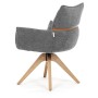 Jídelní židle, šedá, látka, DCH-D1348 GREY2