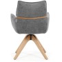 Jídelní židle, šedá, látka, DCH-D1348 GREY2