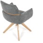 Jídelní židle, šedá, látka, DCH-D1348 GREY2