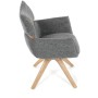 Jídelní židle, šedá, látka, DCH-D1348 GREY2