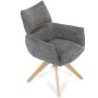Jídelní židle, šedá, látka, DCH-D1348 GREY2