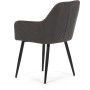 Jídelní židle, šedá, manšestrová látka, DCH-V4009 GREY6