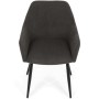 Jídelní židle, šedá, manšestrová látka, DCH-V4009 GREY6