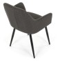 Jídelní židle, šedá, manšestrová látka, DCH-V4009 GREY6