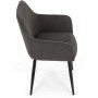 Jídelní židle, šedá, manšestrová látka, DCH-V4009 GREY6