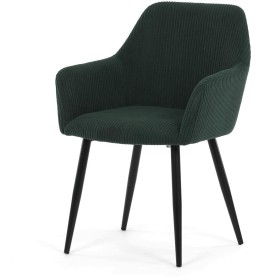 Jídelní židle, zelená, manšestrová látka, DCH-V4009 GRN6