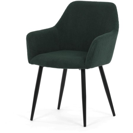 Jídelní židle, zelená, manšestrová látka, DCH-V4009 GRN6