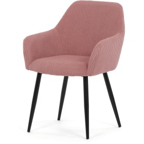 Jídelní židle, růžová, manšestrová látka, DCH-V4009 PINK6