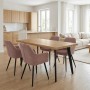 Jídelní židle, růžová, manšestrová látka, DCH-V4009 PINK6