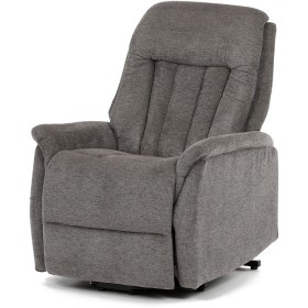 Polohovací křeslo, elektrické zabudované ovládání, šedá, látka, TV-Q8575 GREY2