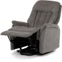 Polohovací křeslo, elektrické zabudované ovládání, šedá, látka, TV-Q8575 GREY2
